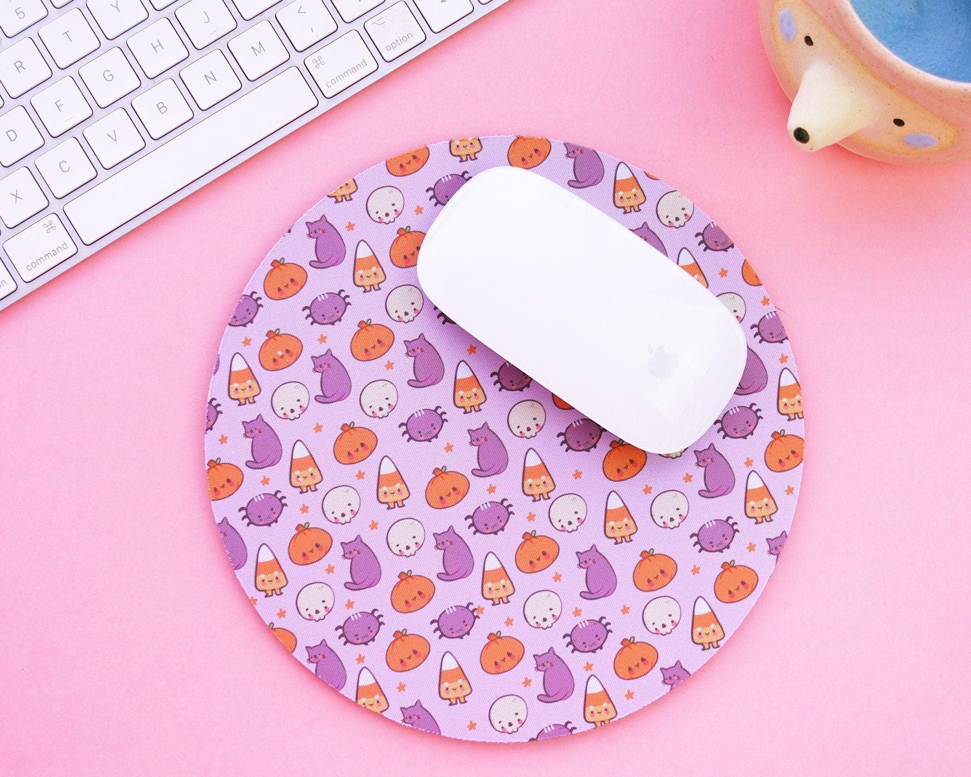 Kawaii Halloween Mouse pad ~ Cute Candy Corn Mouse Mat - Katnipp Illustrations