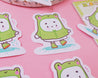 Kawaii Marshmallow Raincoat Waterproof Vinyl Die Cut Sticker - Katnipp Illustrations