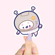 Kawaii Marshmellow Space Suit Waterproof Die Cut Vinyl Sticker - Katnipp Studios