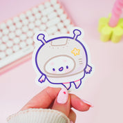 Kawaii Marshmellow Space Suit Waterproof Die Cut Vinyl Sticker - Katnipp Studios