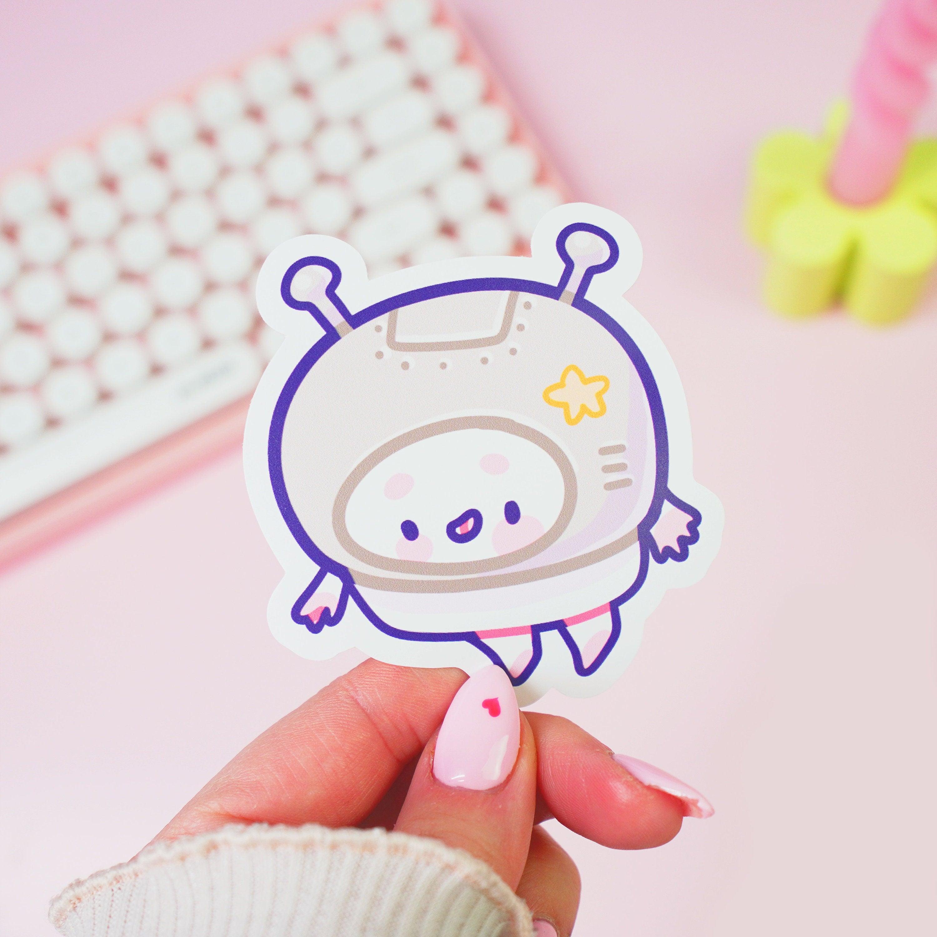 Kawaii Marshmellow Space Suit Waterproof Die Cut Vinyl Sticker - Katnipp Studios
