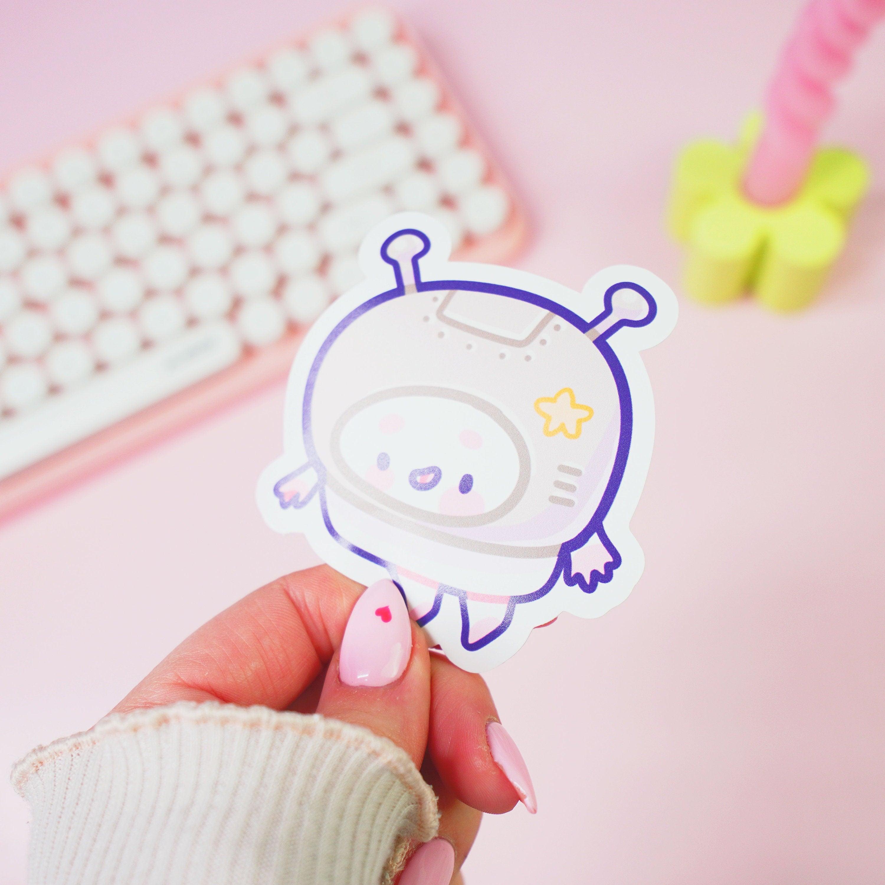 Kawaii Marshmellow Space Suit Waterproof Die Cut Vinyl Sticker - Katnipp Studios