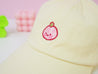 Kawaii Pastel Yellow Peach Cap ~ Cute Low Profile Cap - Katnipp Illustrations