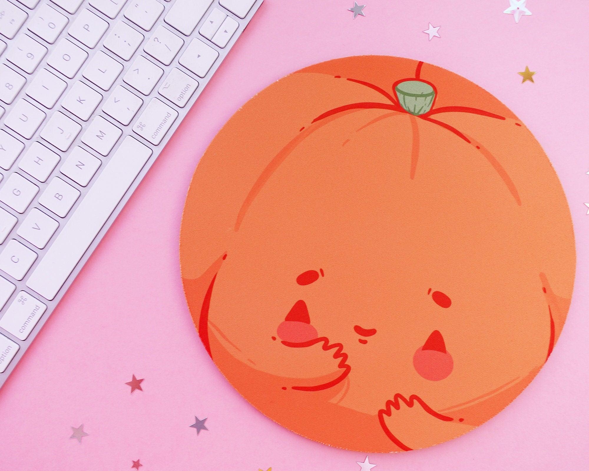 Kawaii Pumpkin Mouse pad ~ Halloween Mouse Mat - Katnipp Illustrations