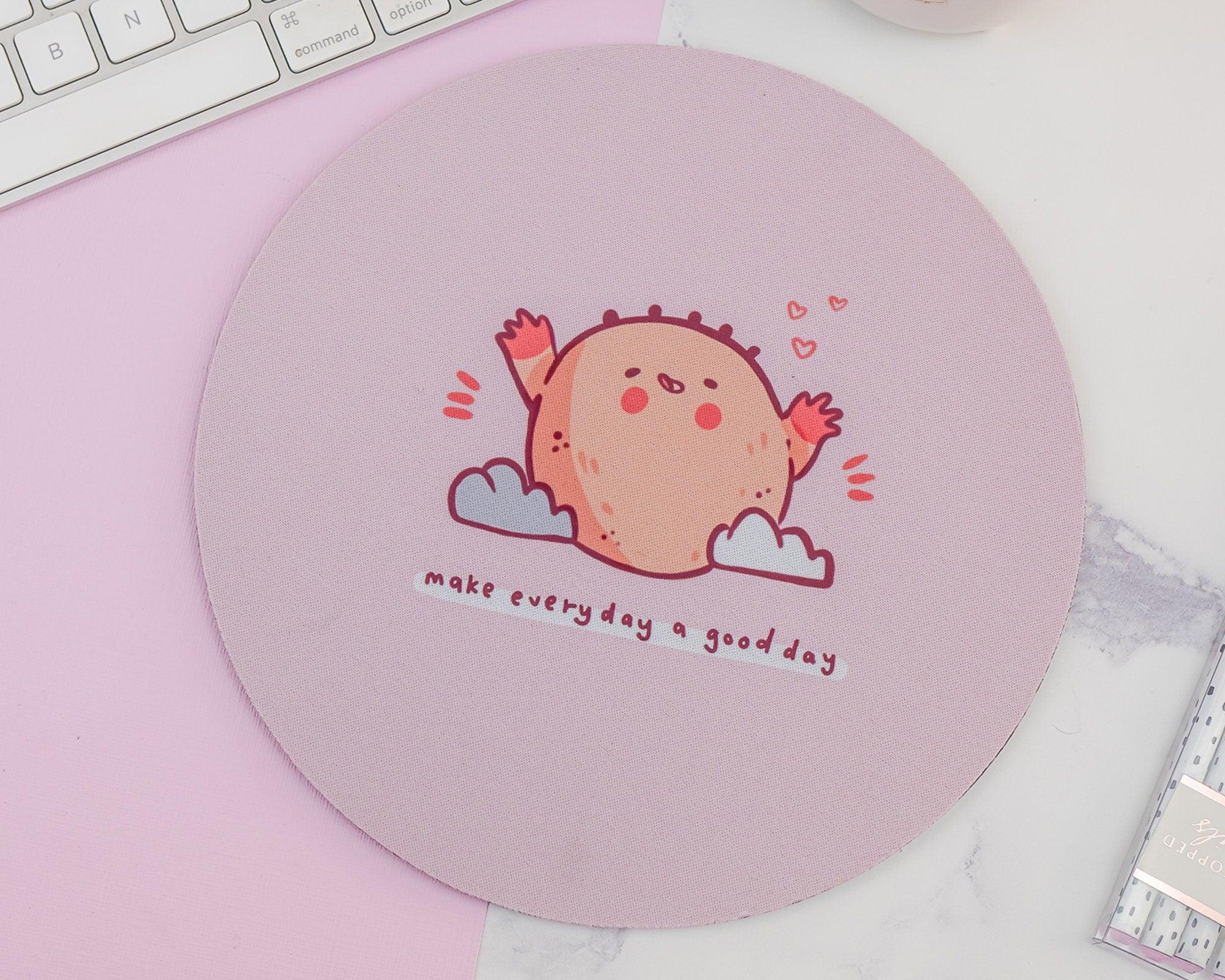 Kawaii Sun Mousemat ~ Cute Positive Mousepad - Katnipp Illustrations
