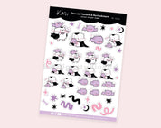 Kawaii Vampire A6 Sticker Sheet | Cute Gothic Planner Stickers | SP003 Katnipp character product