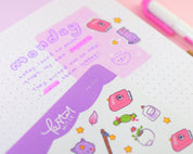 Kawaii Witch Accessories A6 Sticker Sheet | Magical Planner Stickers | PW002 Katnipp character product