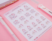 Laundry Planner Sticker Sheet | Cleaning & Chore Stickers | KATNIPP004 Katnipp character product
