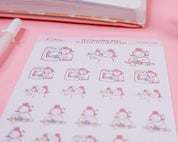 Laundry Planner Sticker Sheet | Cleaning & Chore Stickers | KATNIPP004 Katnipp character product
