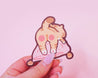 Funny Cheeky Cute Tiger Cat Die Cut Sticker ~ Lazy Butt - Katnipp Illustrations