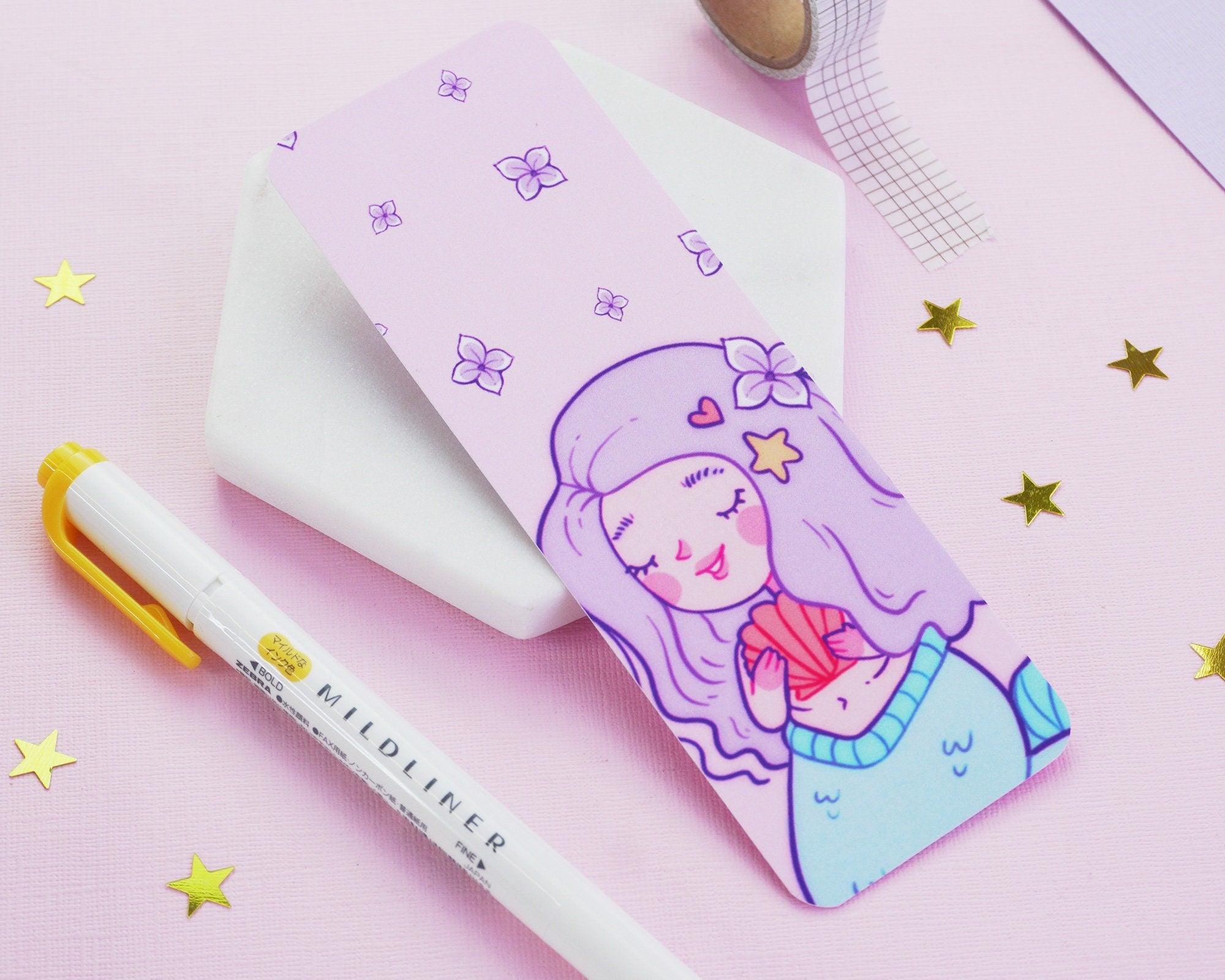 Lilac the Mermaid Bookmark - Katnipp Illustrations