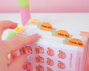 Little Carrots Index Tab Stickers | Cute Writable Planner Tabs for Organisation | ID007 Katnipp character product