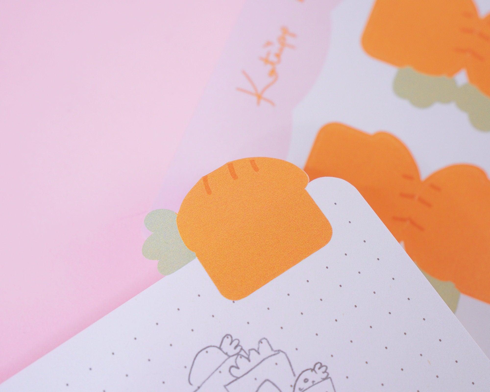 Little Carrots Index Tab Stickers | Cute Writable Planner Tabs for Organisation | ID007 Katnipp character product