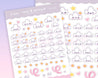 Little Cloud & Stars Emoji Planner Stickers ~ MS006 - Katnipp Illustrations
