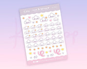 Little Cloud & Stars Emoji Planner Stickers ~ MS006 - Katnipp Illustrations