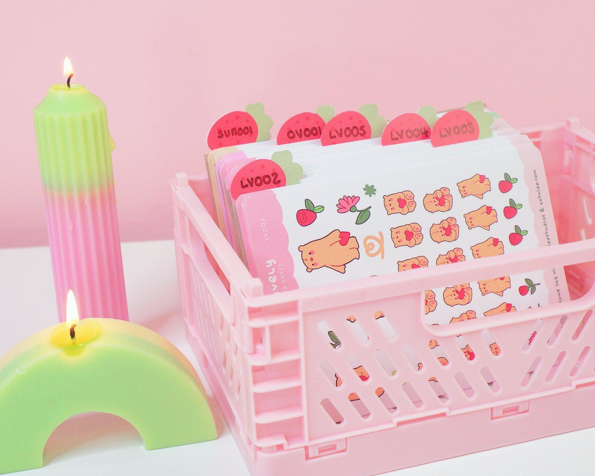 Little Strawberry Index Tabs ~ ID008 - Katnipp Illustrations