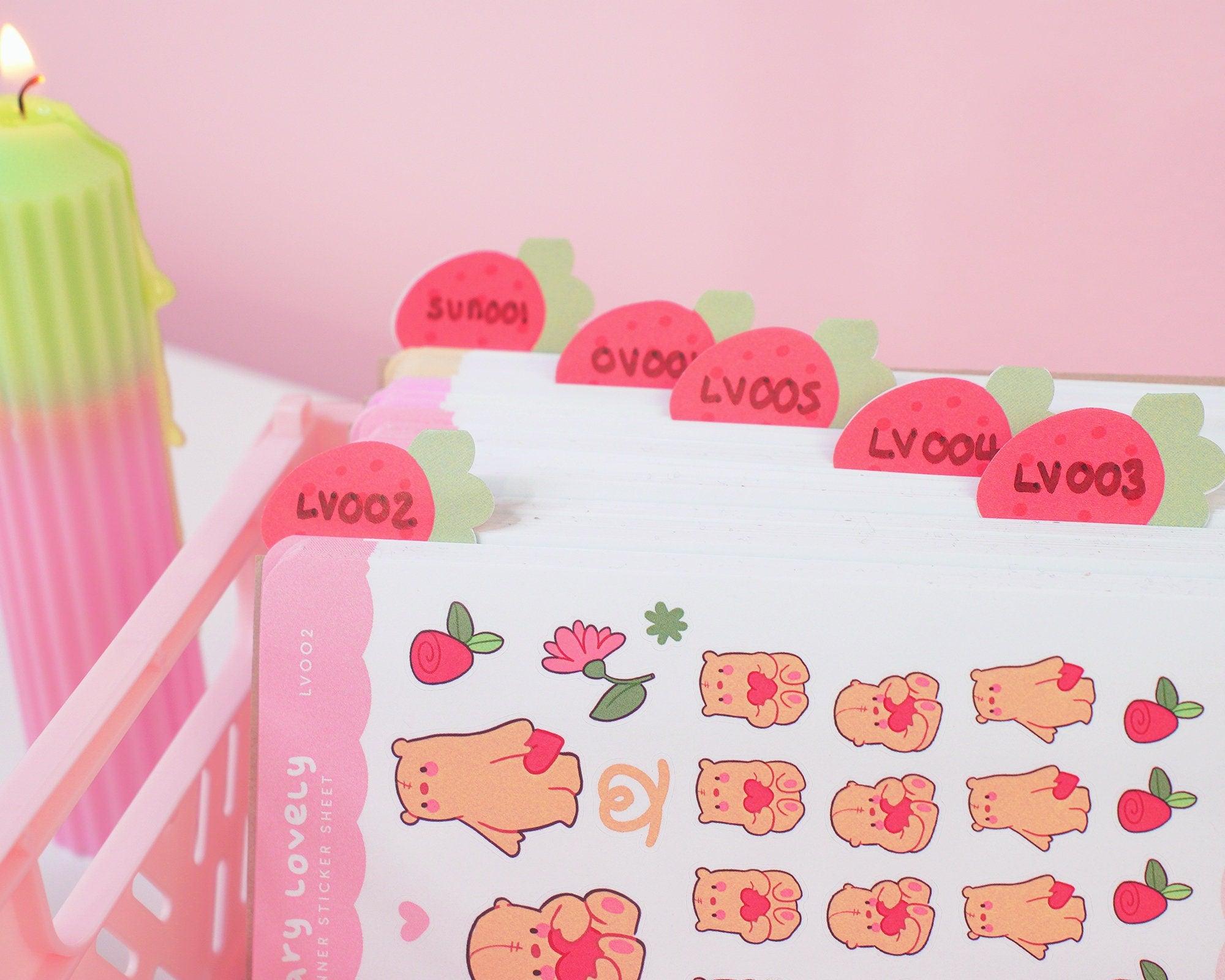 Little Strawberry Index Tabs ~ ID008 - Katnipp Illustrations