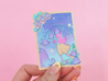 Magic Girl Bluebells Die Cut Stickers ~ Waterproof Pastel Kawaii Die Cut Sticker - Katnipp Illustrations