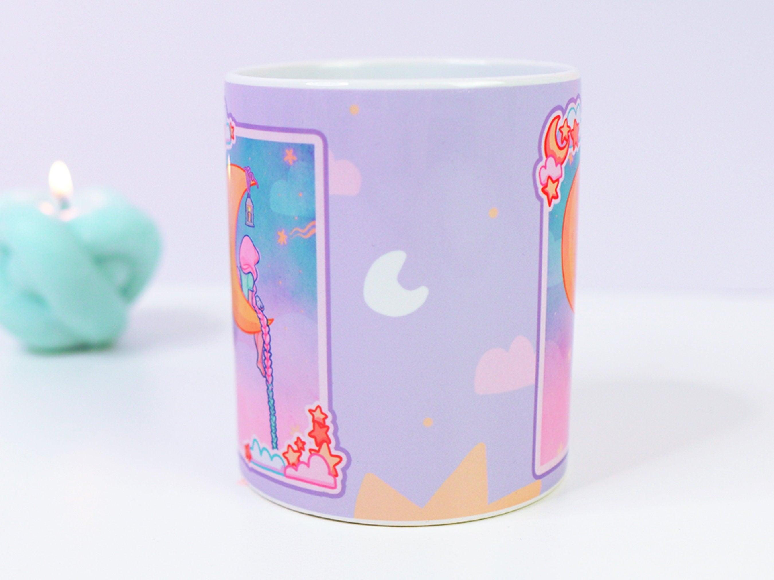 Magic Girl Celestial Ceramic Hand Printed Mug - Katnipp Illustrations