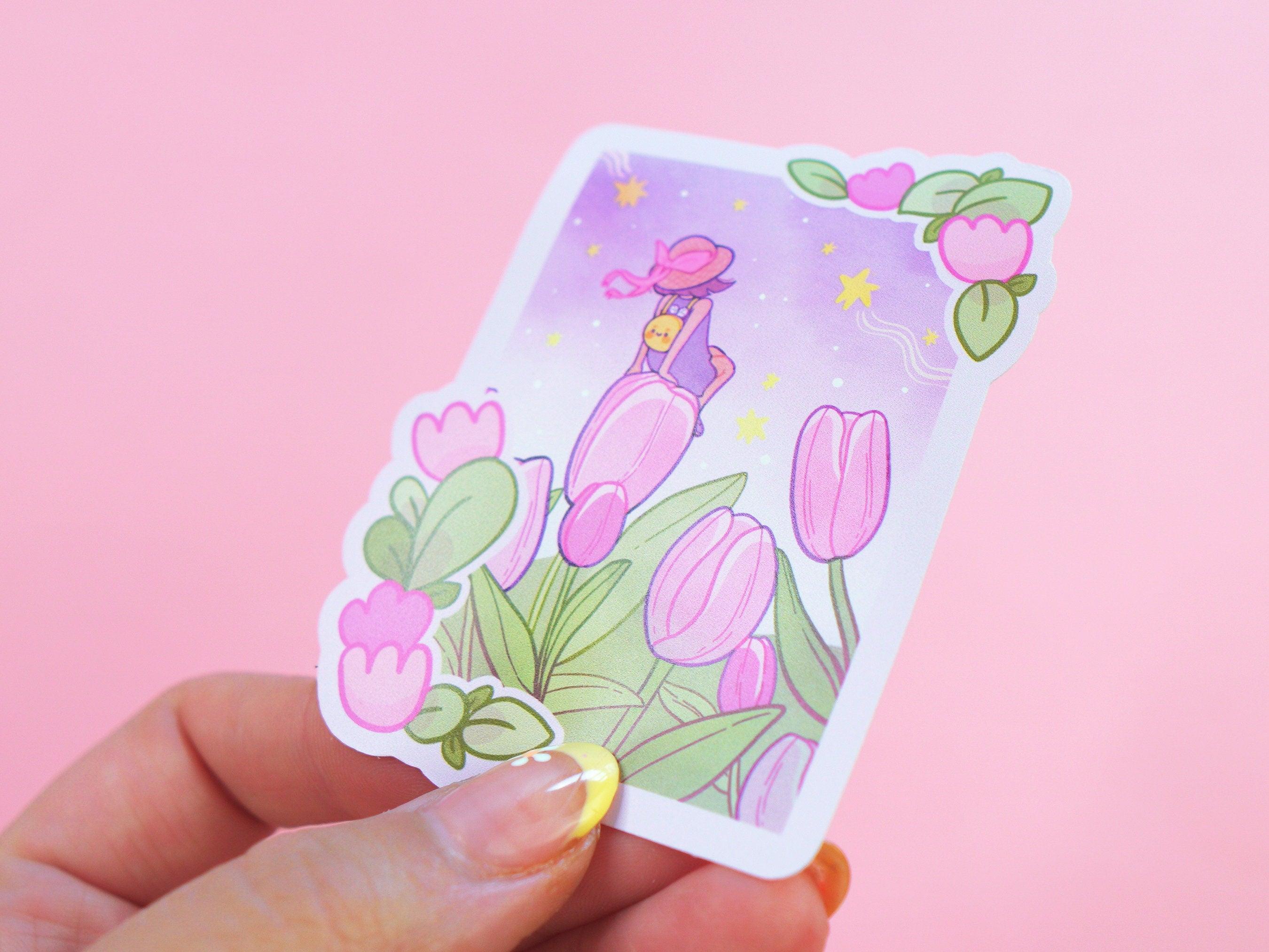Magic Girl Tulip Die cut Sticker - Katnipp Studios