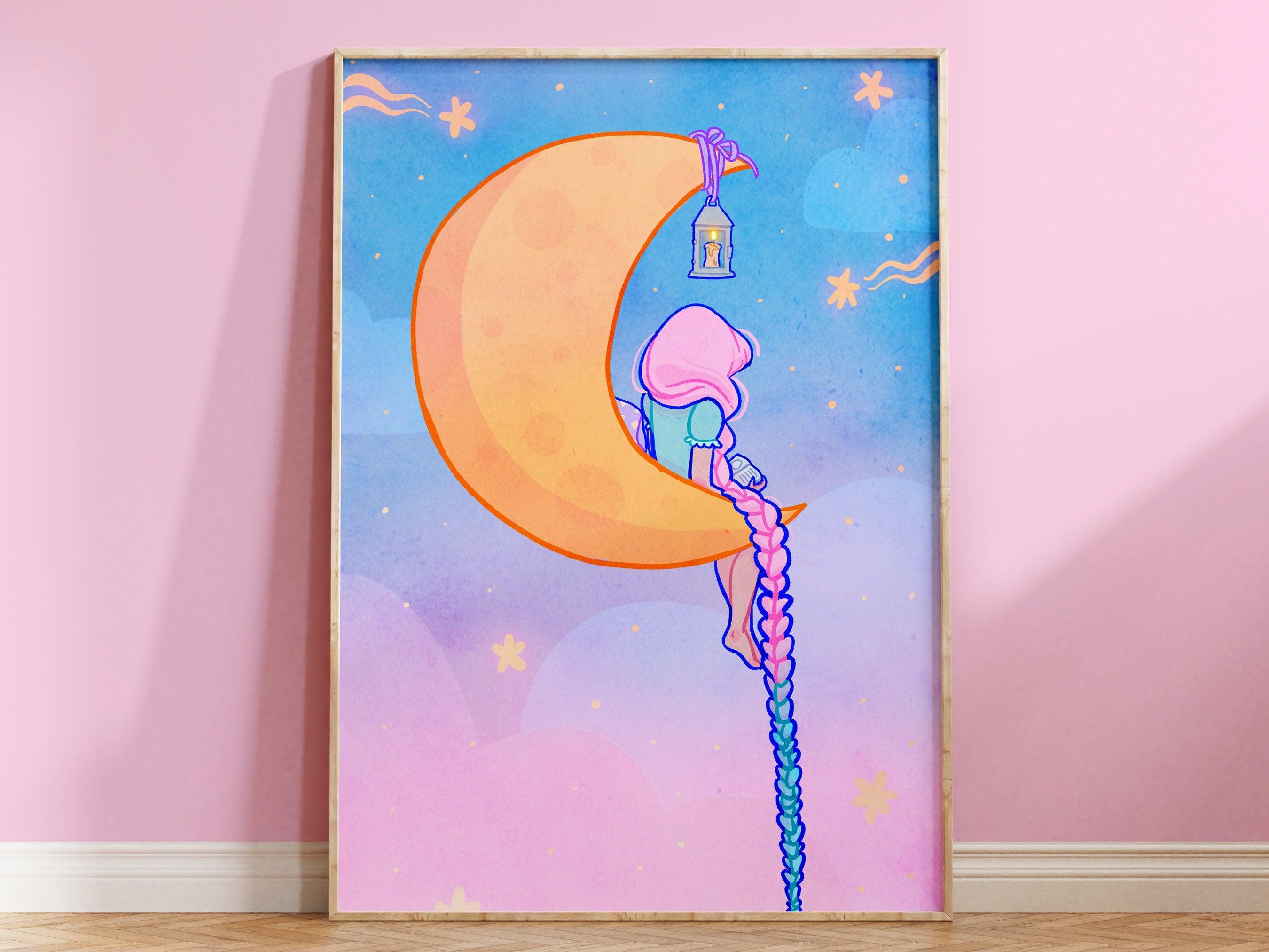 Magical Celestial Girl Custom Art Print ~ Magic Girl Art Print - Katnipp Illustrations