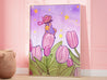 Magical Tulip Kawaii Girl Custom Art Print ~ Magic Girl Art Print - Katnipp Illustrations