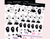 Marshie & Bartholomew Vampire A6 Planner Stickers - SP 002 - Katnipp Studios