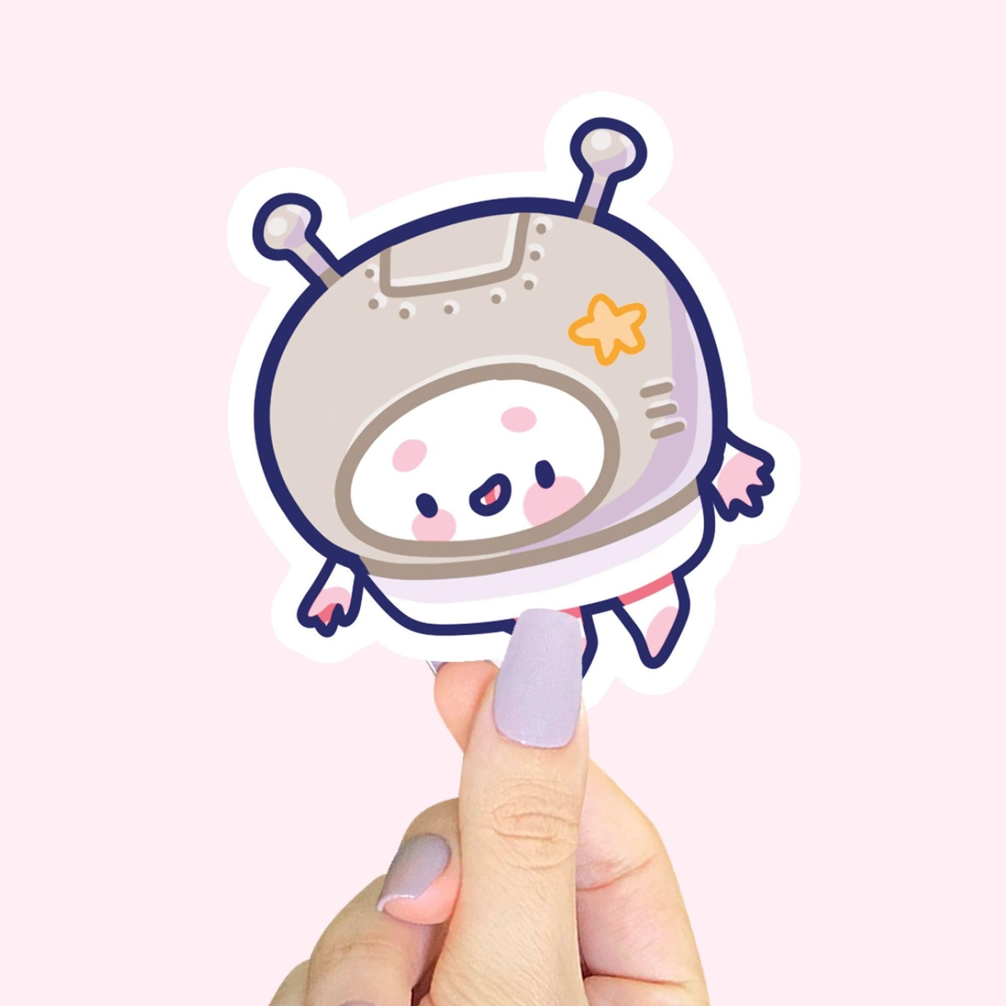 Marshie Astronaut Vinyl Sticker | Kawaii Pastel Celestial Die Cut Sticker for Planners, Laptops & Decor Katnipp character product
