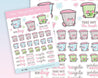 MIXED Bin Trash day Planner Stickers ~ BIN001 - Katnipp Illustrations