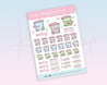 MIXED Bin Trash day Planner Stickers ~ BIN001 - Katnipp Illustrations