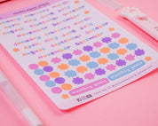 Monthly Planner Stickers | Pastel Bullet Journal Stickers | PL003 Katnipp character product