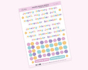 Monthly Planner Stickers | Pastel Bullet Journal Stickers | PL003 Katnipp character product