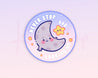 Never Stop Looking Up ~ Moon & Star Motivational Die Cut Sticker - Katnipp Illustrations