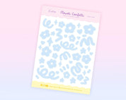 Pastel Blue Flower Confetti Polco Deco Planner Stickers ~ POLC002 - Katnipp Illustrations