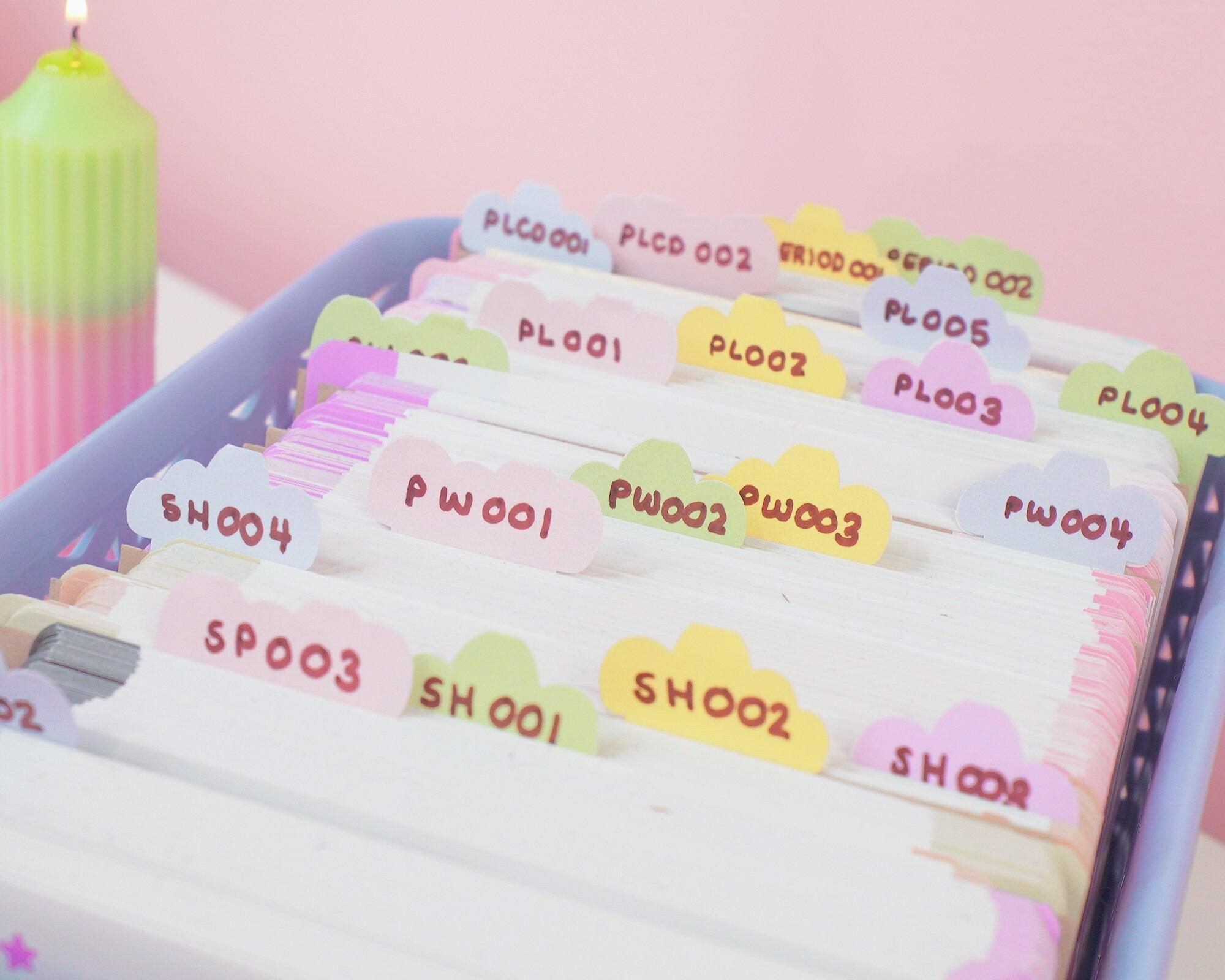 Pastel Clouds Index Tabs ~ ID006 - Katnipp Illustrations