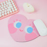 Pastel Pink Chubby Heart Colourful Mouse Pad - Katnipp Studios