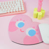 Pastel Pink Chubby Heart Colourful Mouse Pad - Katnipp Studios
