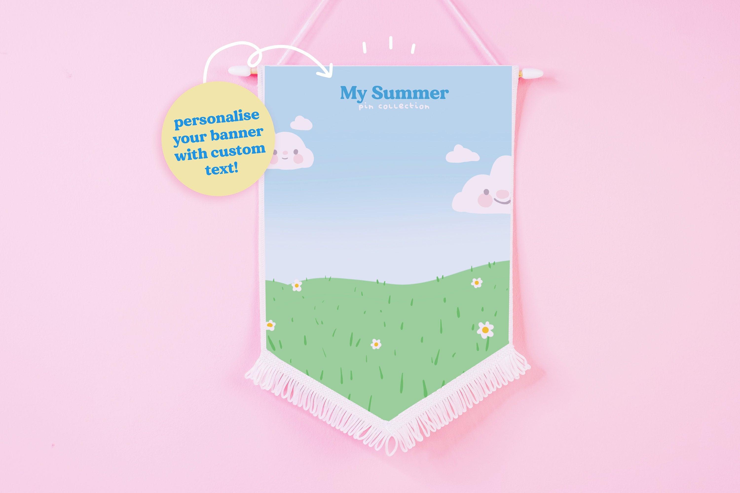 Pin Display Banner - Summer Pin Banner - Katnipp Studios