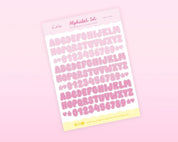 Pink Alphabet Planner Sticker Sheet | Letter Stickers | POLC008 Katnipp character product