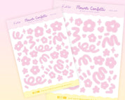 Pink Flower Confetti Polco Deco Planner Stickers ~ POLC001 - Katnipp Illustrations