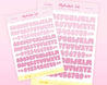 Pink Mix Alphabet Set No Outline Polco Deco Planner Stickers ~ POLC008 - Katnipp Illustrations