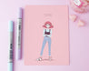 Pink Sassy Girl Art Print - Katnipp Studios