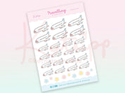 Plane Travel Planner Stickers | Kawaii Aeroplane Stickers for Planners & Bullet Journals | TRAVEL002 Katnipp character product