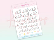 Plane Travel Planner Stickers ~ TRAVEL002 - Katnipp Illustrations
