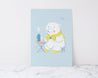 Polar Bear Art Print ~ Polar Bear Giclee Print - Katnipp Illustrations