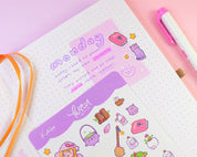 Primrose Pastel Witch A6 Sticker Sheet | Kawaii Witch Planner Stickers | PW001 Katnipp character product