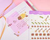 Primrose Witch Accessories A6 Sticker Sheet | Kawaii Planner Stickers | PW005 Katnipp character product