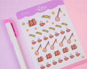 Primrose Witch Accessories A6 Sticker Sheet | Kawaii Planner Stickers | PW005 Katnipp character product