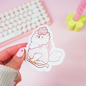 Puddin Cupid Vinyl Sticker | Kawaii Valentine Dog Katnipp character product