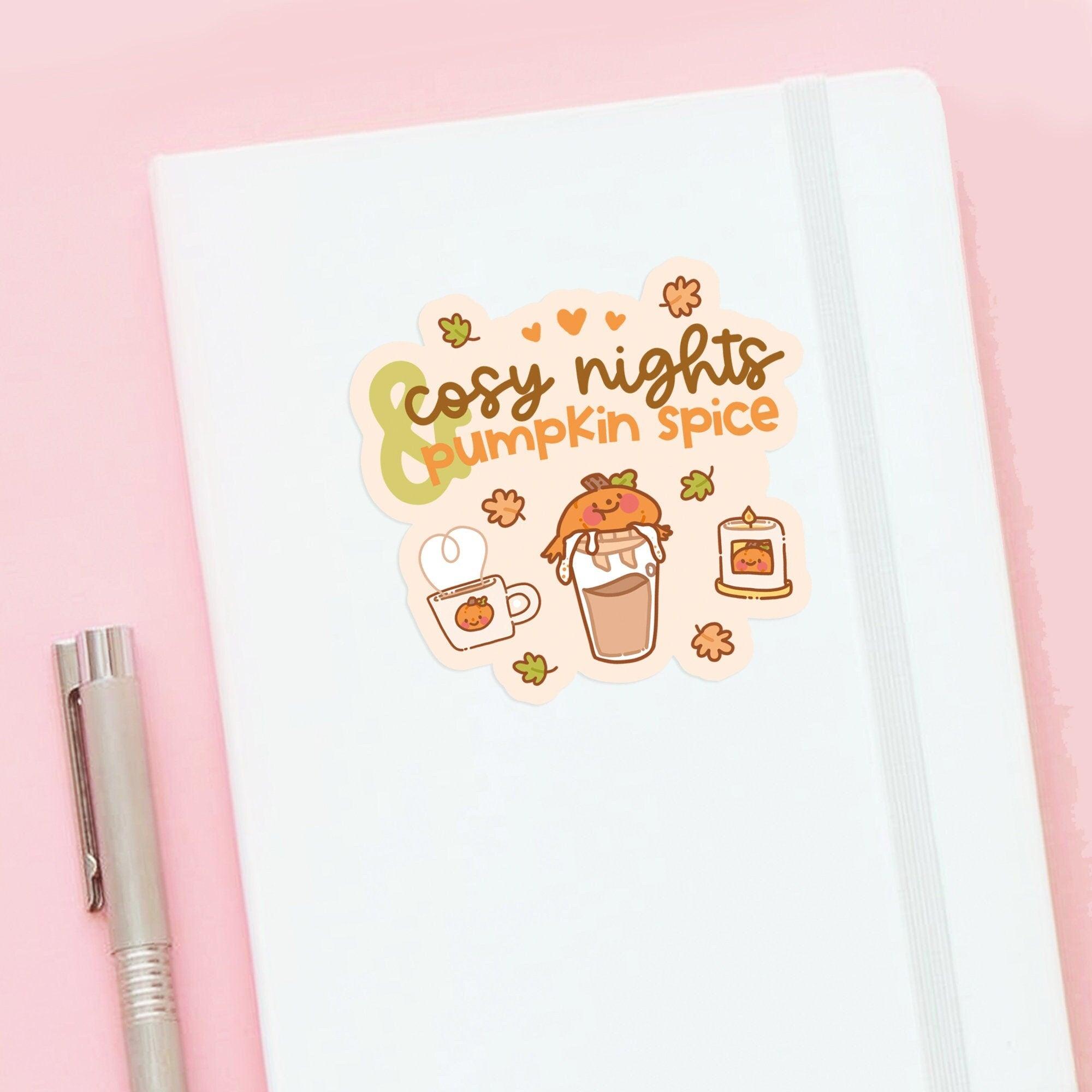 Pumpkin Spice Vinyl Sticker | Kawaii Autumn Gourdo Katnipp character product